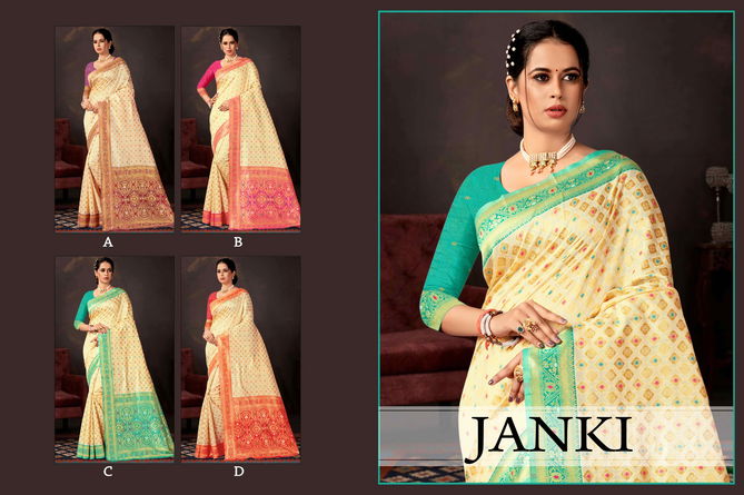 Ronisha Janki Banarasi Silk Party Wear Saree Catalog
